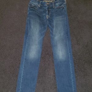Blue streight jeans